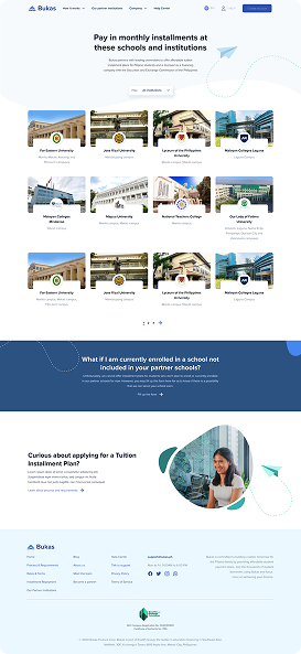 Redesigned Bukas FEU landing page